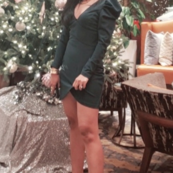 Dark green mini dress - Picture 3 of 3